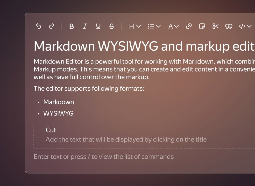 Markdown editor