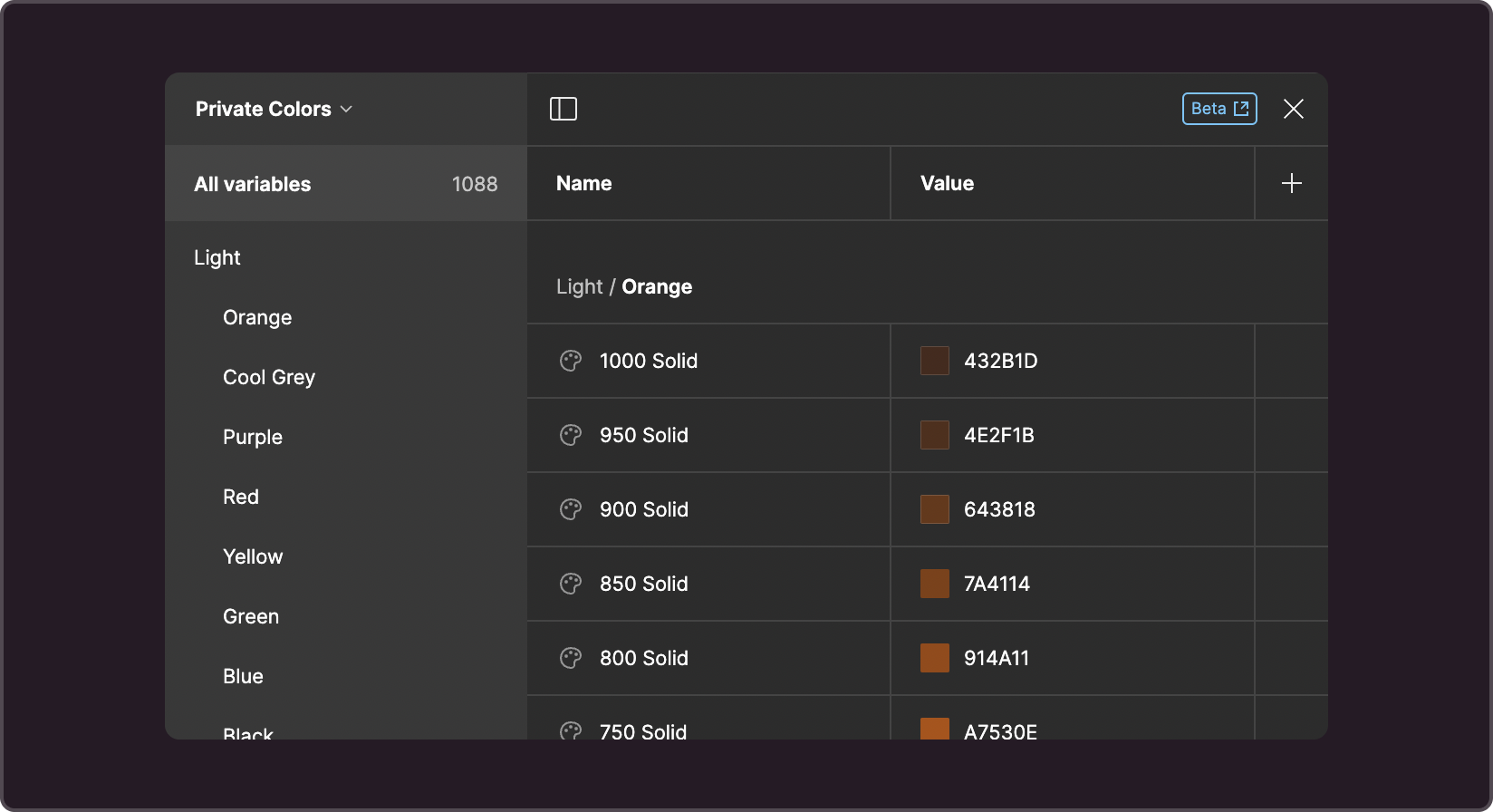 Private color tuning